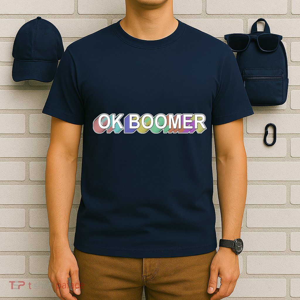 Ok Boomer Retro 80's Colors T-Shirt