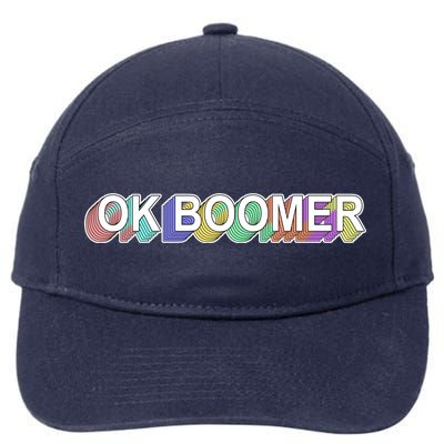 Ok Boomer Retro 80's Colors 7-Panel Snapback Hat