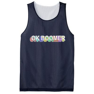 Ok Boomer Retro 80's Colors Mesh Reversible Basketball Jersey Tank