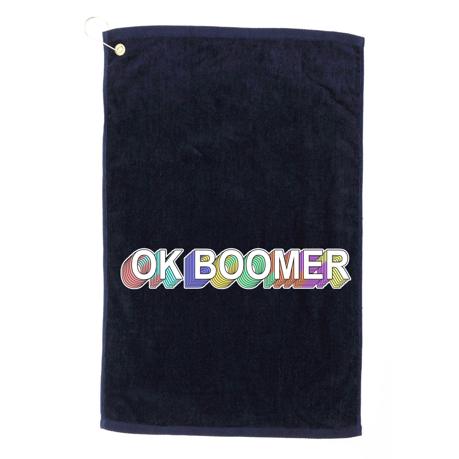 Ok Boomer Retro 80's Colors Golf Towel
