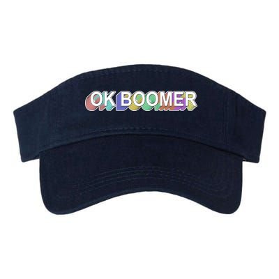 Ok Boomer Retro 80's Colors Valucap Bio-Washed Visor