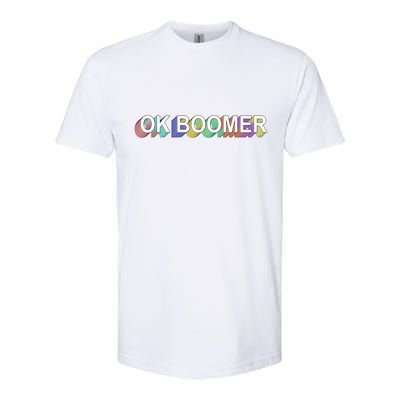 Ok Boomer Retro 80's Colors Softstyle® CVC T-Shirt