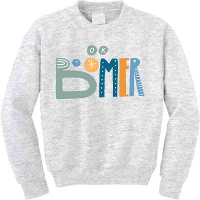 Ok Boomer Retro Style Kids Sweatshirt