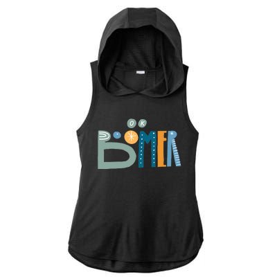 Ok Boomer Retro Style Ladies PosiCharge Tri-Blend Wicking Draft Hoodie Tank