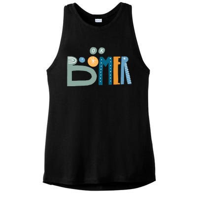 Ok Boomer Retro Style Ladies PosiCharge Tri-Blend Wicking Tank