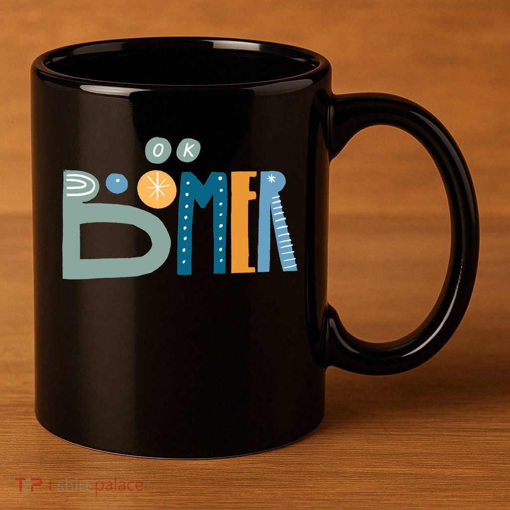 Ok Boomer Retro Style 11oz C Handle Ceramic Mug