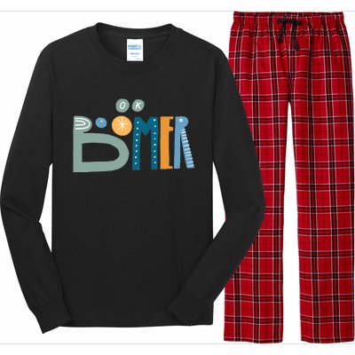 Ok Boomer Retro Style Long Sleeve Pajama Set