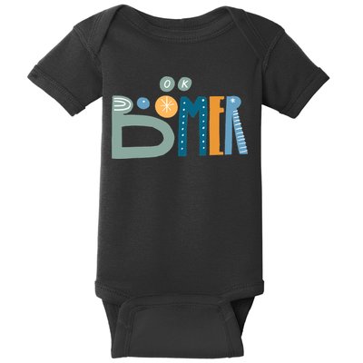 Ok Boomer Retro Style Baby Bodysuit