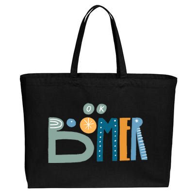 Ok Boomer Retro Style Cotton Canvas Jumbo Tote