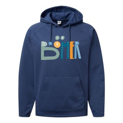 Ok Boomer Retro Style Performance Fleece Hoodie