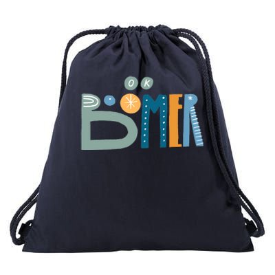 Ok Boomer Retro Style Drawstring Bag