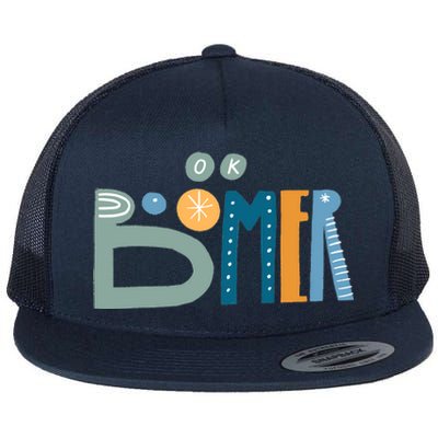 Ok Boomer Retro Style Flat Bill Trucker Hat