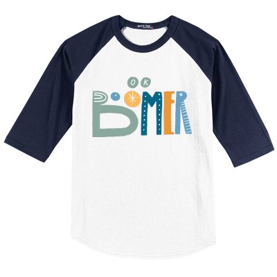 Ok Boomer Retro Style Baseball Sleeve Shirt