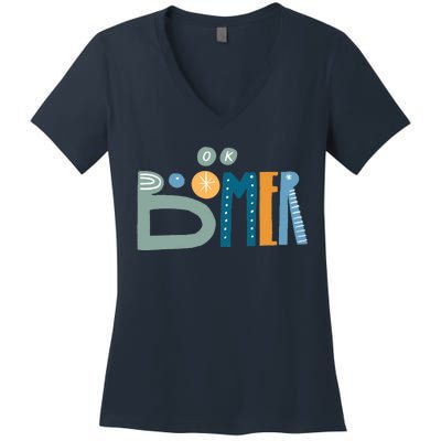 Ok Boomer Retro Style Women's V-Neck T-Shirt