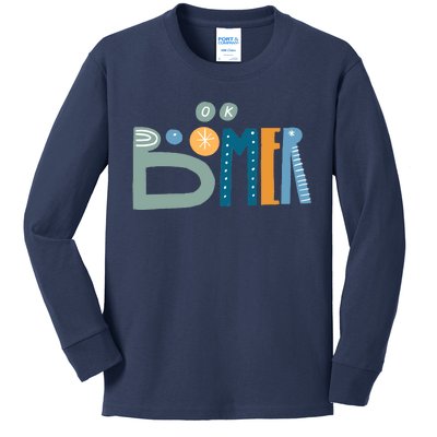 Ok Boomer Retro Style Kids Long Sleeve Shirt