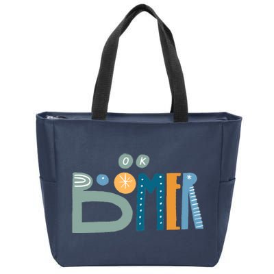 Ok Boomer Retro Style Zip Tote Bag