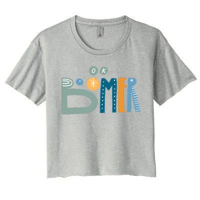 Ok Boomer Retro Style Women's Crop Top Tee