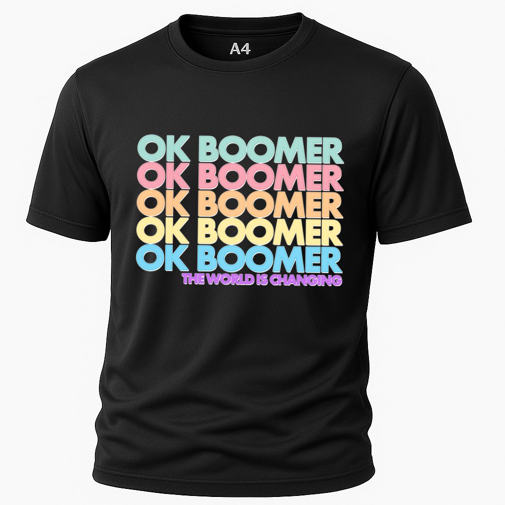 Ok Boomer The World Is Changing Cooling Performance Crew T-Shirt