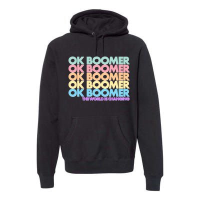 Ok Boomer The World Is Changing Premium Hoodie