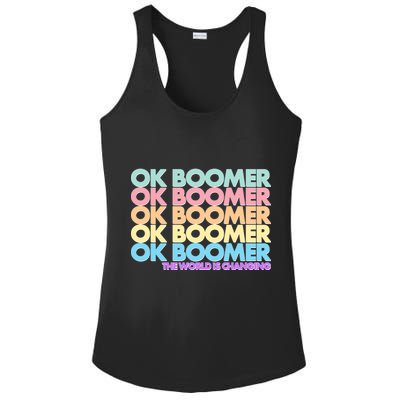 Ok Boomer The World Is Changing Ladies PosiCharge Competitor Racerback Tank