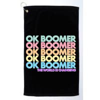 Ok Boomer The World Is Changing Golf Towel