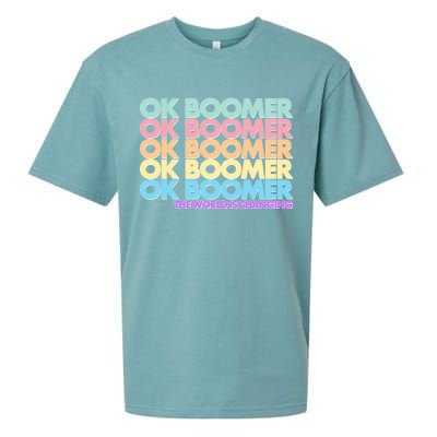 Ok Boomer The World Is Changing Sueded Cloud Jersey T-Shirt