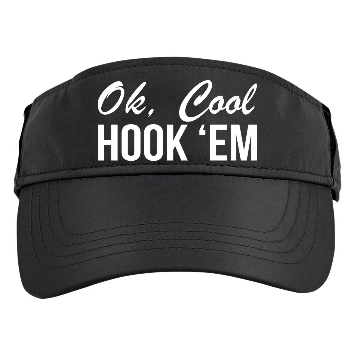 Ok Cool Hook'Em Texas Hook Em Adult Drive Performance Visor