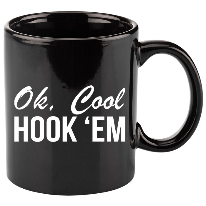 Ok Cool Hook'Em Texas Hook Em 11oz C Handle Ceramic Mug