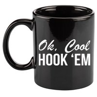 Ok Cool Hook'Em Texas Hook Em 11oz C Handle Ceramic Mug