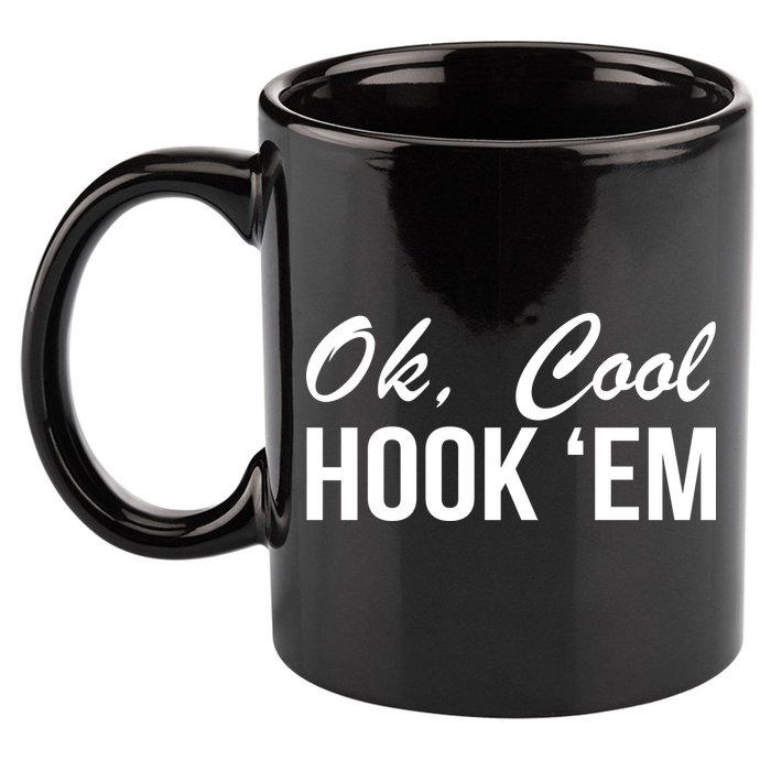 Ok Cool Hook'Em Texas Hook Em 11oz C Handle Ceramic Mug