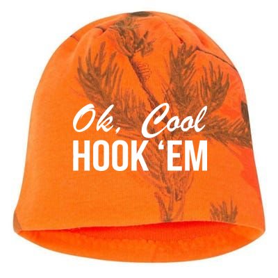 Ok Cool Hook'Em Texas Hook Em Kati - Camo Knit Beanie