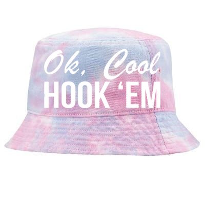 Ok Cool Hook'Em Texas Hook Em Tie-Dyed Bucket Hat