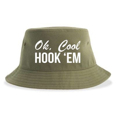 Ok Cool Hook'Em Texas Hook Em Sustainable Bucket Hat