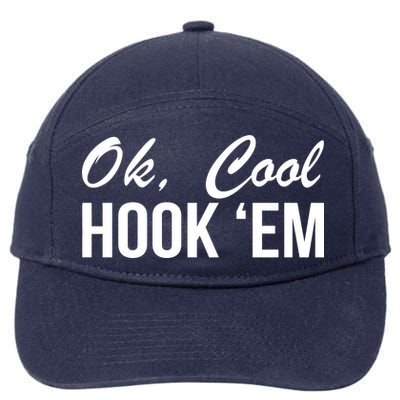 Ok Cool Hook'Em Texas Hook Em 7-Panel Snapback Hat