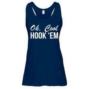 Ok Cool Hook'Em Texas Hook Em Ladies Essential Flowy Tank