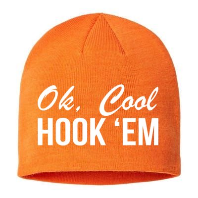 Ok Cool Hook'Em Texas Hook Em Sustainable Beanie