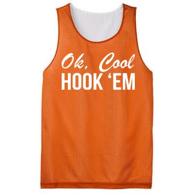 Ok Cool Hook'Em Texas Hook Em Mesh Reversible Basketball Jersey Tank