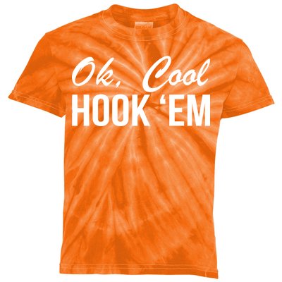 Ok Cool Hook'Em Texas Hook Em Kids Tie-Dye T-Shirt