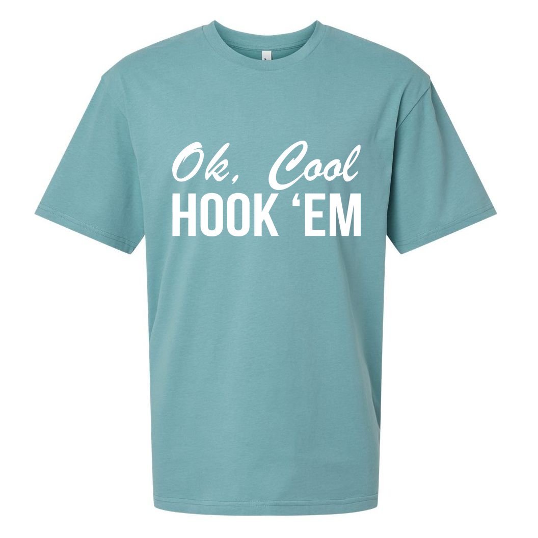 Ok Cool Hook'Em Texas Hook Em Sueded Cloud Jersey T-Shirt