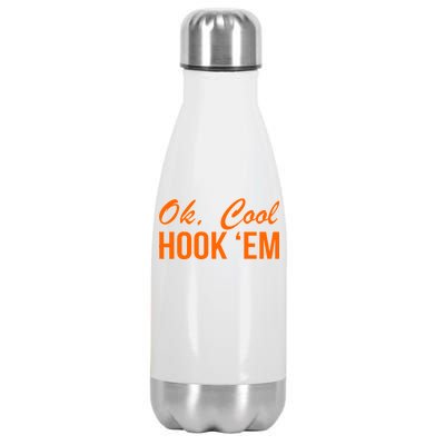 Ok Cool Hook'Em Texas Hook Em Stainless Steel Insulated Water Bottle