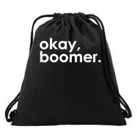 Okay, Boomer Millennial meme Drawstring Bag