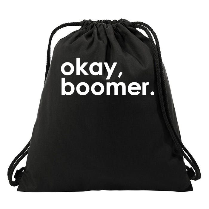 Okay, Boomer Millennial meme Drawstring Bag