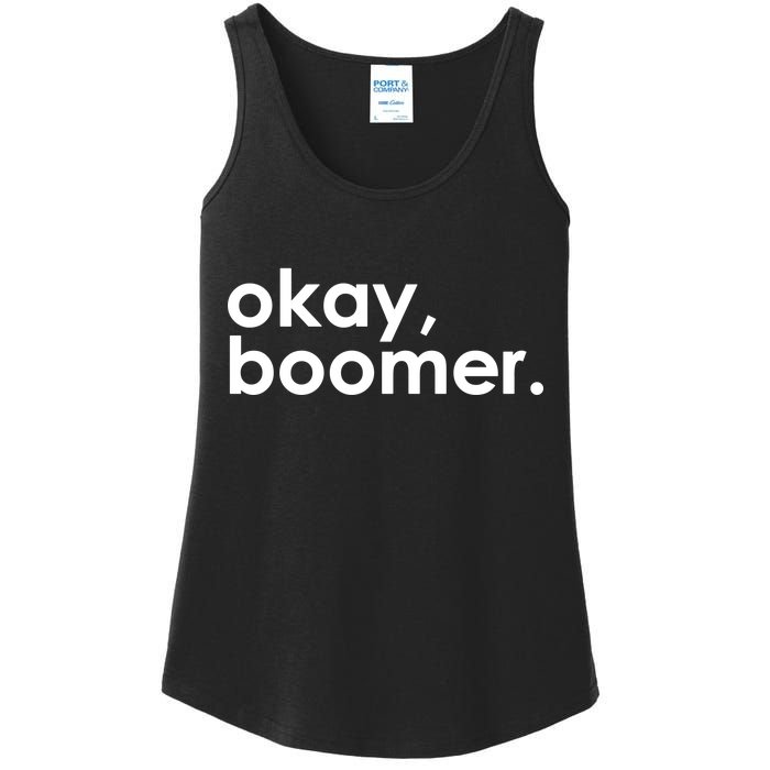 Okay, Boomer Millennial meme Ladies Essential Tank