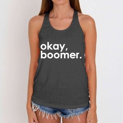 Okay, Boomer Millennial meme Women's Knotted Racerback Tank