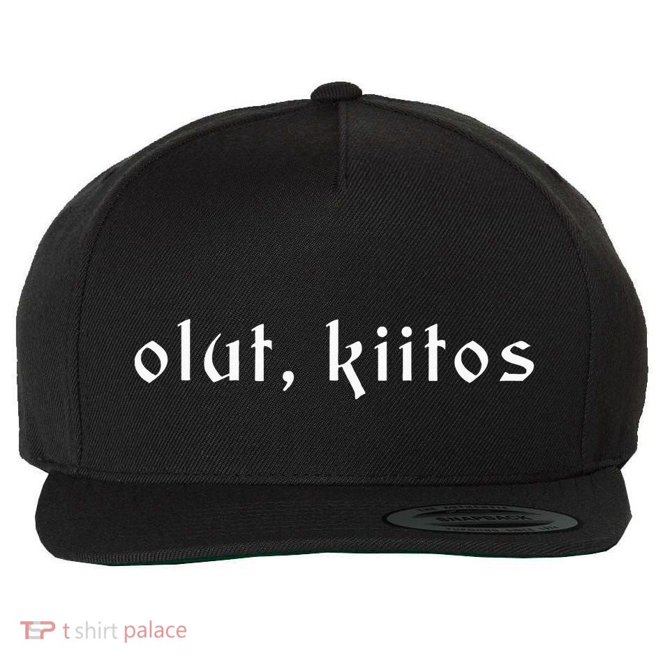 Olut Kiitos Beer Please Finnish Language Finland Wool Snapback Cap