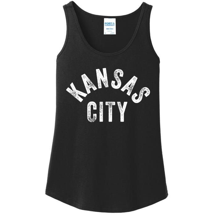 Original Kansas City Retro Vintage Blue KC Local Standard Ladies Essential Tank