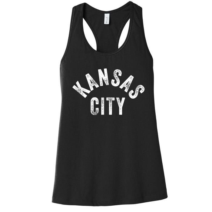 Original Kansas City Retro Vintage Blue KC Local Standard Women's Racerback Tank