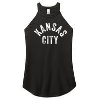 Original Kansas City Retro Vintage Blue KC Local Standard Women's Perfect Tri Rocker Tank