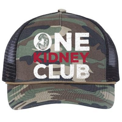 One Kidney Club Quote For A Kidney Donor Retro Rope Trucker Hat Cap