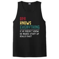 Opa Knows Everything FatherS Day Gift For Grandpa Funny Opa PosiCharge Competitor Tank